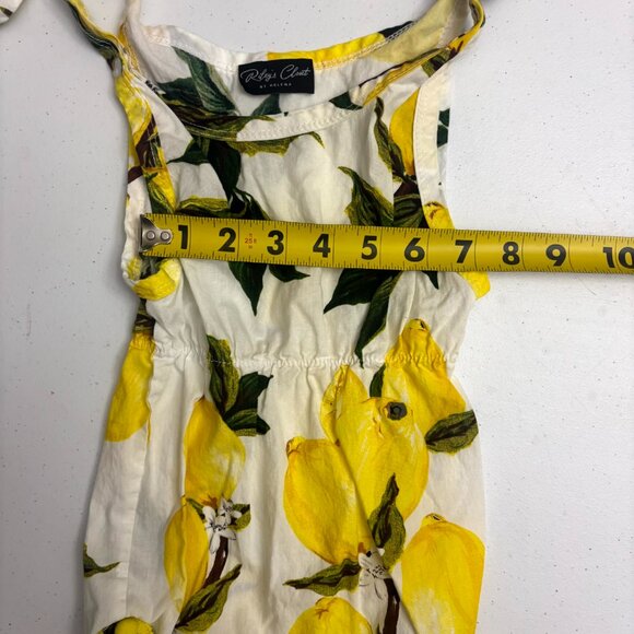 Riley’s Closet by Helena Lemon Print Pom Pom Baby Romper – Size 6-12M - Picture 4 of 7